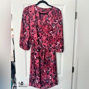 Torrid Floral Print Belted Shirtdress Size 0